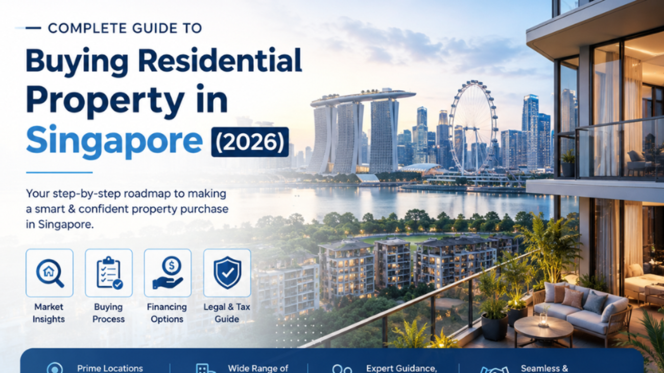 Singapore skyline at dusk with Marina Bay Sands — Complete Guide to Buying Residential Property in Singapore 2026